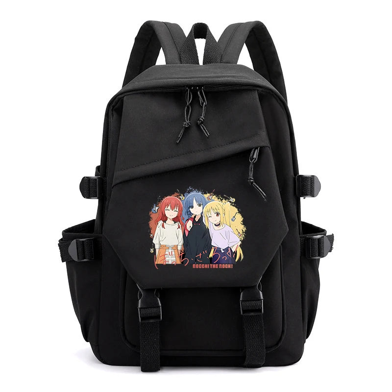 Bocchi The Rock Anime Backpacks Casual School Bags Harajuku Large Capacity