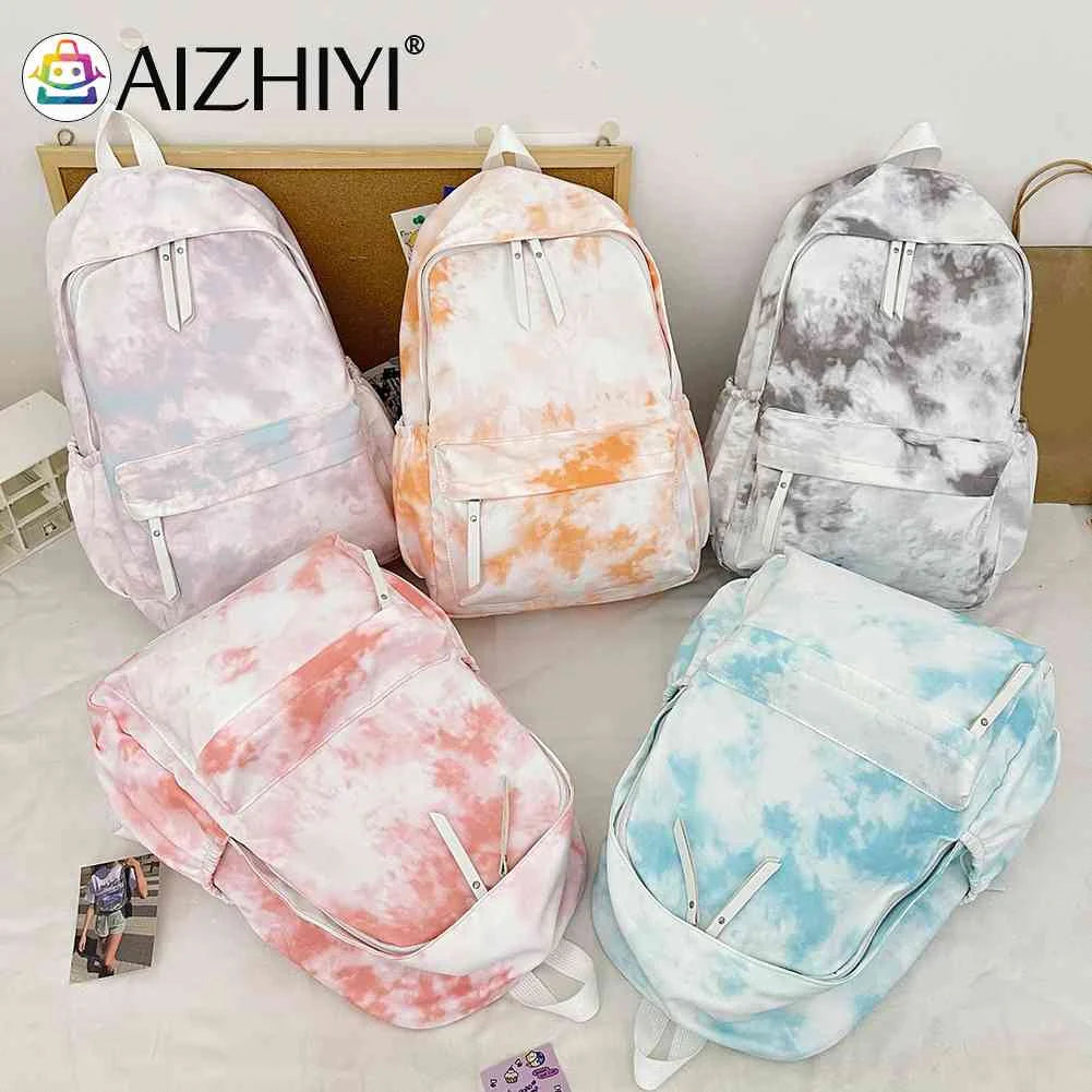 Large Capacity Teenage Girls Unisex Backpack Nylon Schoolbags for Outdoor Travel