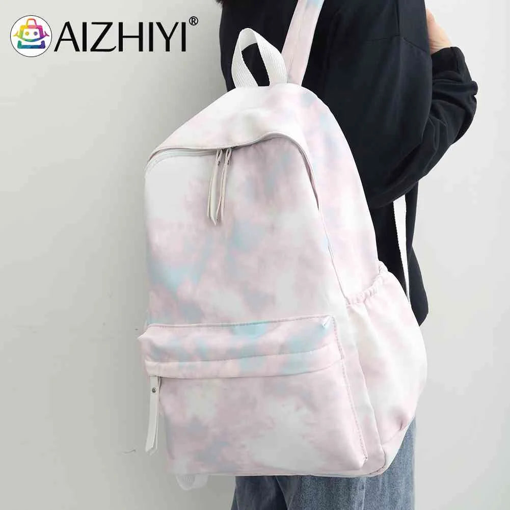 Large Capacity Teenage Girls Unisex Backpack Nylon Schoolbags for Outdoor Travel