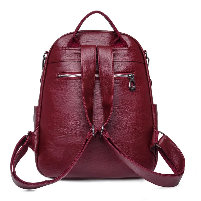 Women Schoolbag 3 In 1 Backpack Shoulder Bag Preppy Style Travel Rucksack
