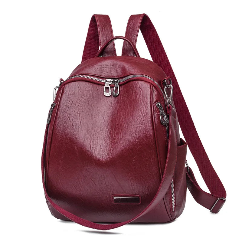 Women Schoolbag 3 In 1 Backpack Shoulder Bag Preppy Style Travel Rucksack