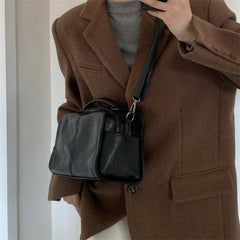 Boston Bucket Bags Ladies Top-handle Purse Pu Leather Women's Messenger Bags