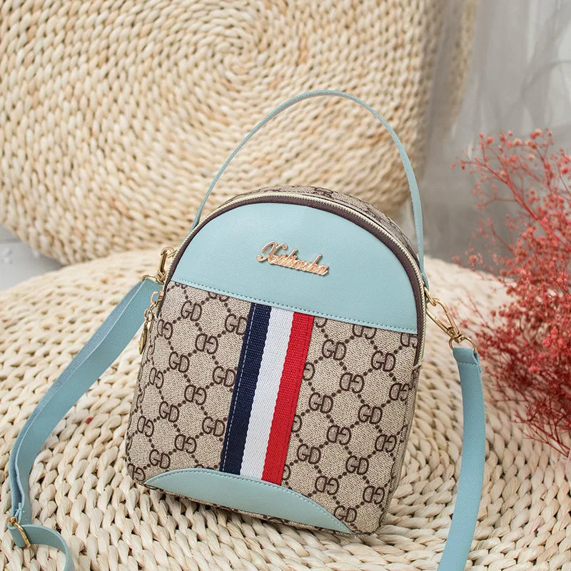 Bow Silk Scarf Women Backpack Girls Mini Small School Bckpack Casual Travel