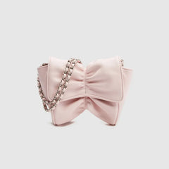 Bowknot Women Small Shoulder Bag Portable Female Crossbody Bags Solid Ladies Clu