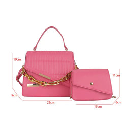 Thick Chain Shoulder Bag Handbag For Women Classic Lady Bag 2 In 1 Messenger Bag