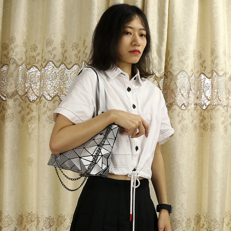 Chain Shoulder Bags Women Diamond Lattice Totes Handbags