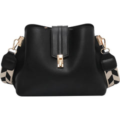 Large Bucket Women Crossbody Bags Wide Strap Clutches Ladies Shoulder Messenger