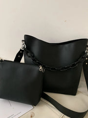 Women Shoulder Bag Chain Bucket Handbags High Pu Leather Totes Composite Bag