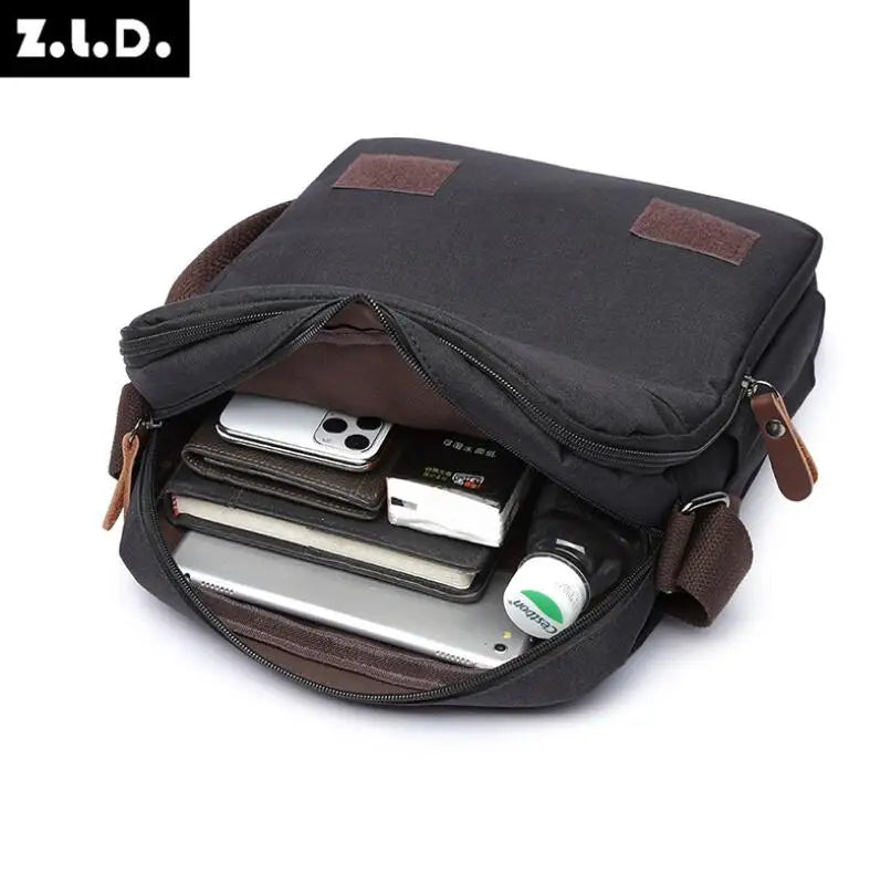 Canvas Messenger Bag Large Capacity Student School Bags