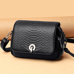 Women's Leather Shoulder Bag Flap Messenger Clutch Handbag