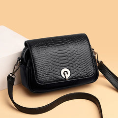 Women's Leather Shoulder Bag Flap Messenger Clutch Handbag