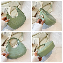 Women Shoulder Bag Ladies Handbags Solid Pu Leather Underarm Bags
