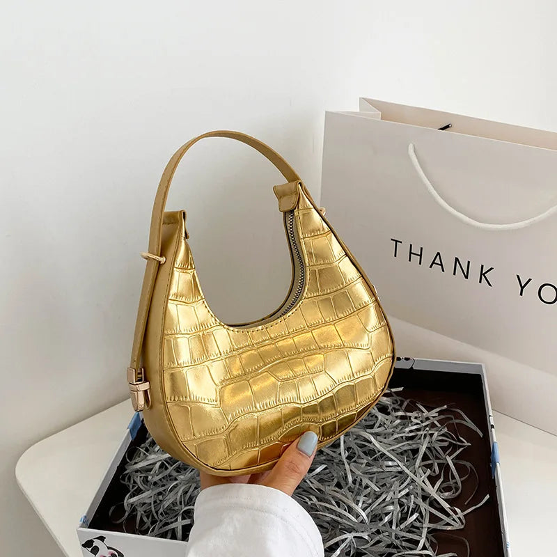 Women Shoulder Bag Ladies Handbags Solid Pu Leather Underarm Bags
