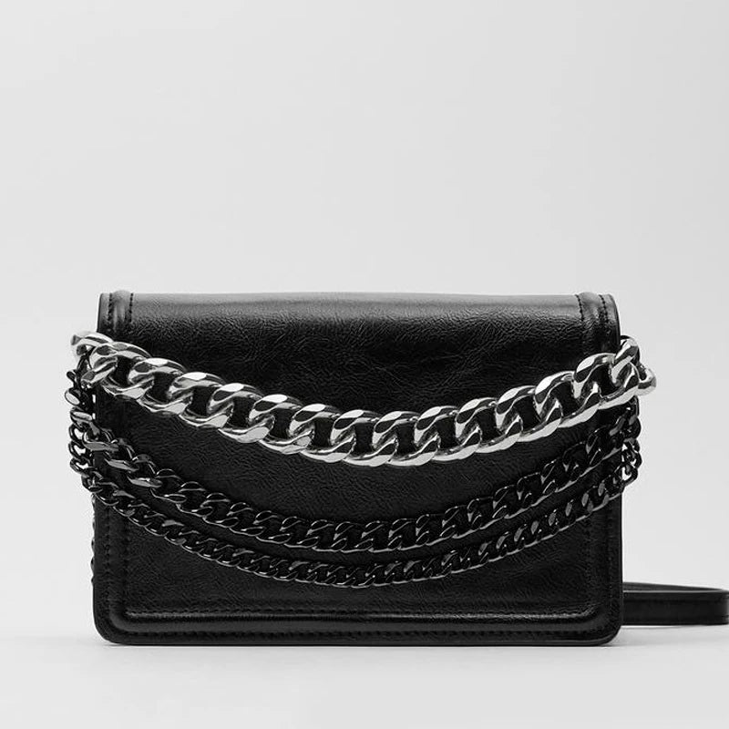 Women Shoulder Bags Classic Handbags Metal Chain Crossbody Bags