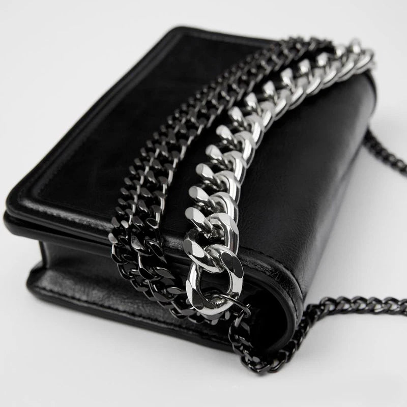 Women Shoulder Bags Classic Handbags Metal Chain Crossbody Bags