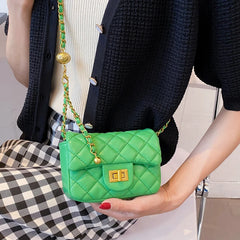 Women's Green Cross-Body Bag High-Quality Single-Shoulder Bag