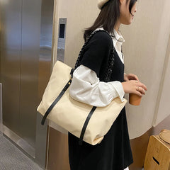Large Capacity Tote Bags Nylon Canvas Ladies Shoulder Bags
