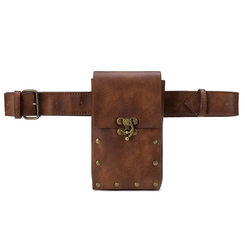 Women's Lightweight Leather Crossbody Bag - Flap Handbag Purse