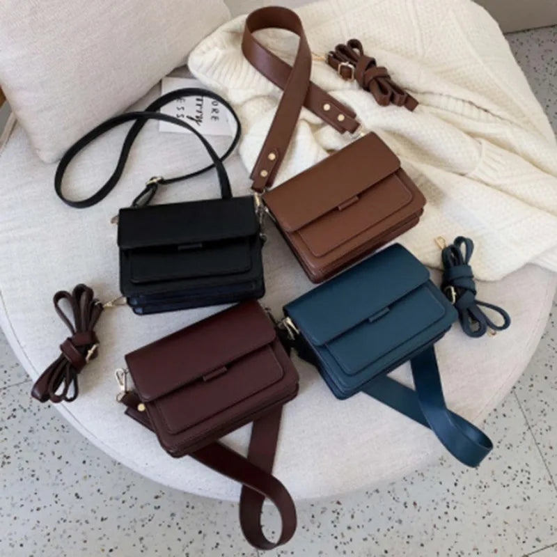 Women's Lightweight Crossbody Messenger Bag PU Leather Small
