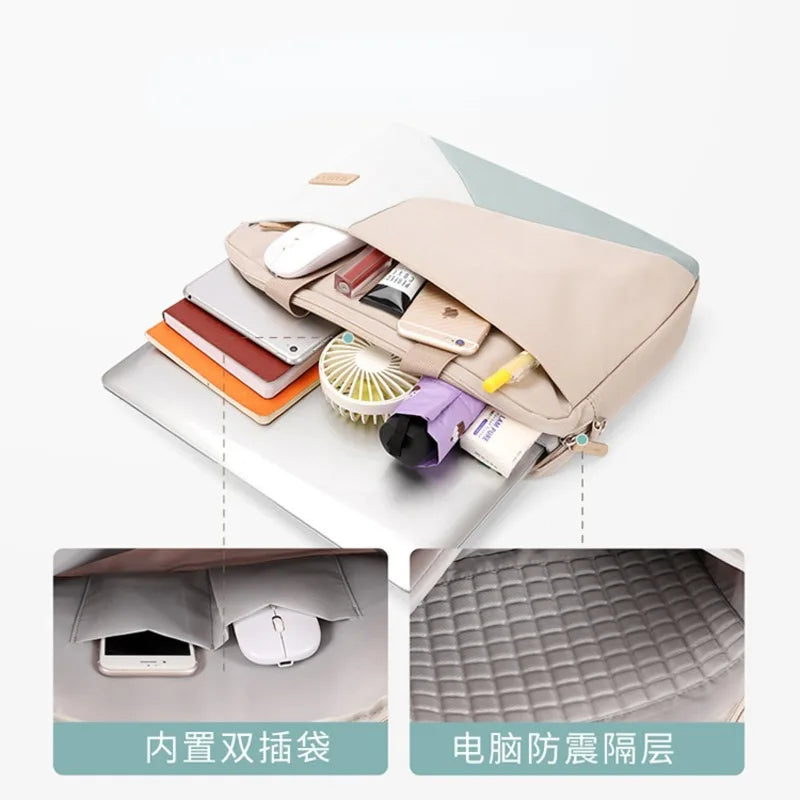 Women's Laptop Bag for MacBook 13 14 15.6 Inch, Crossbody Shoulder Briefcase