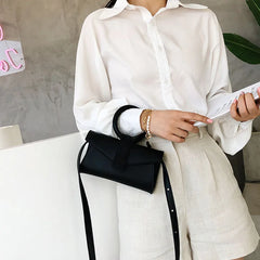 Bright Crossbody Bags PU Leather Chest Shoulder Bag Women Female