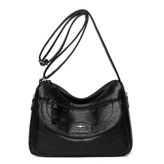 Brown Shoulder Bags Women Handbags Large Capacity Soft Pu Leather Crossbody Bag