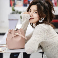 Bucket Shoulder Bag Women Drawstring Crossbody Bag Female Messenger Bags