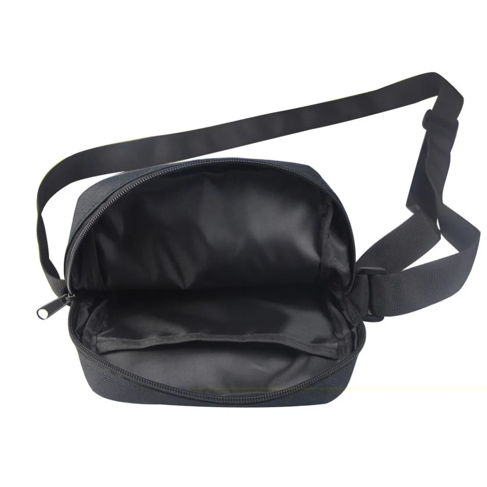Butterfly Punk Skull Messenger Bag Mini Satchel Boys Girls Shoulder Bag