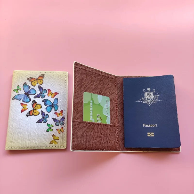Butterfly Women Passport Cover Travel Holder