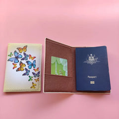 Butterfly Women Passport Cover Travel Holder