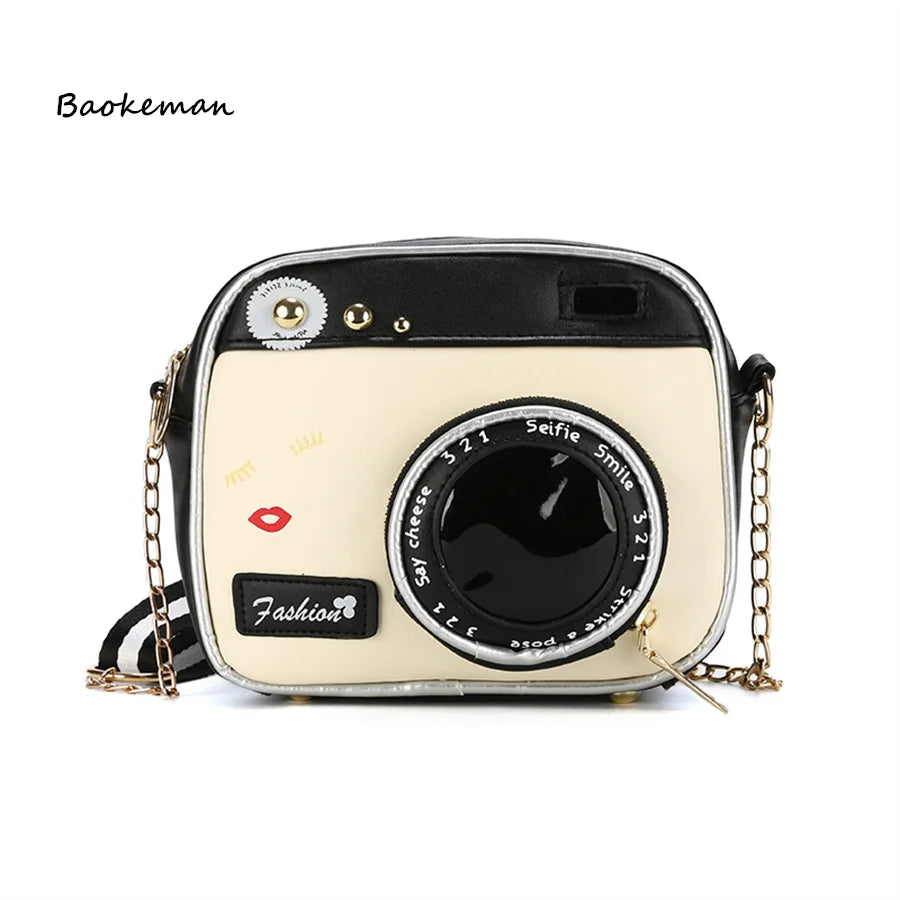 Camera Shape Shoulder Bag Handbag Messenger Cross Body Bag for Women Girls