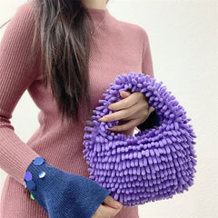 Candy Women Handbags Small Tote Bags Plush Lady Hand Bags Lovely