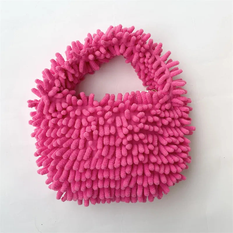 Candy Women Handbags Small Tote Bags Plush Lady Hand Bags Lovely