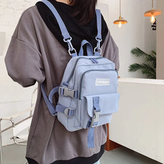 Canvas Mini Backpack Women Anti-theft School Bag Shoulder Bag Girls