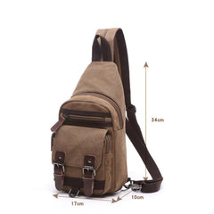 Canvas Chest Bag Vintage Men Backpack Small Shoulder Bags