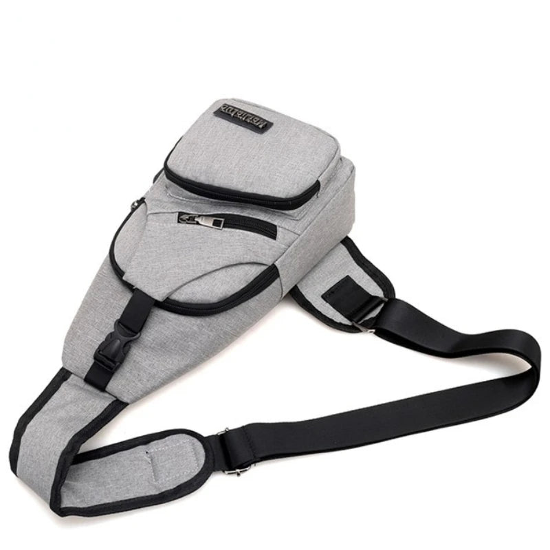 Canvas Chest Pack for Men Women Crossbody Shoulder Bags Messenger Bag
