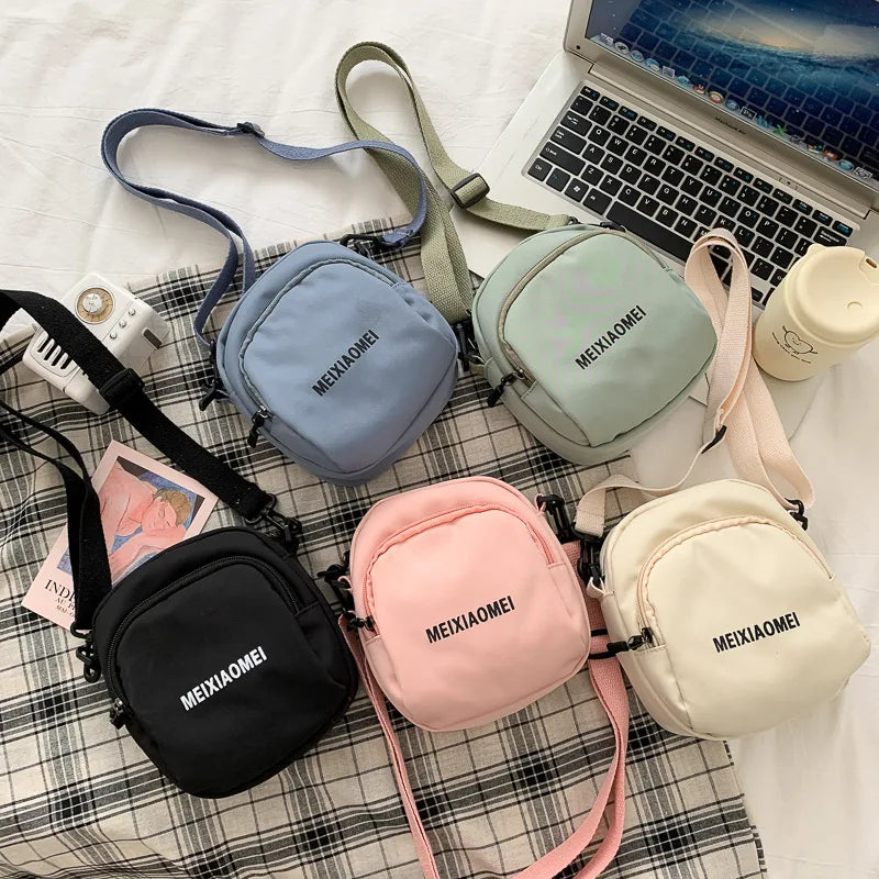Canvas Crossbody Bags for Women Small Shoulder Bag Handbag Zipper Mini Messenger