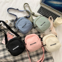 Canvas Crossbody Bags for Women Small Shoulder Bag Handbag Zipper Mini Messenger