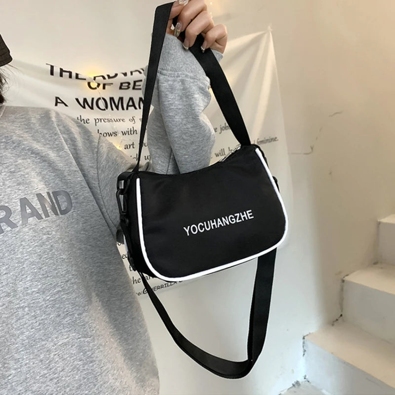 Canvas Crossbody Bags Small Shoulder Tote Bag Girl Student Handbags Purse