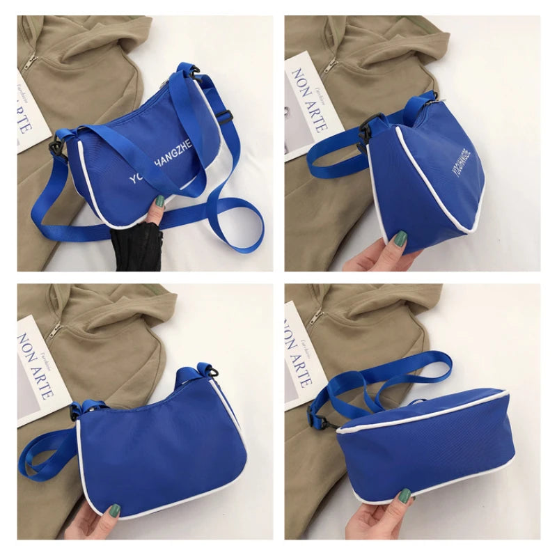 Canvas Crossbody Bags Small Shoulder Tote Bag Girl Student Handbags Purse