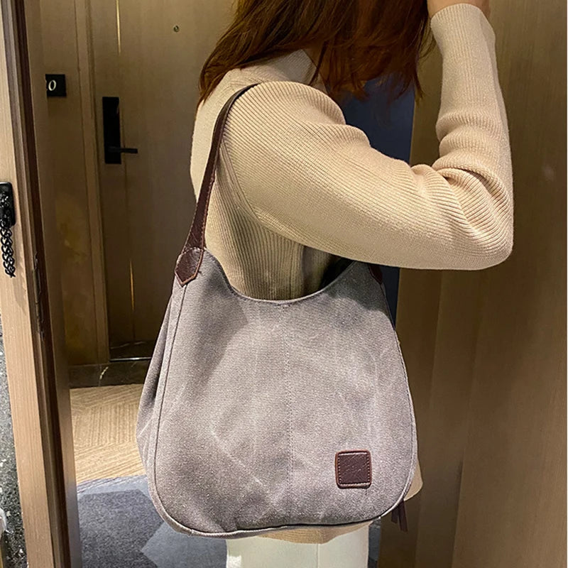 Canvas Shoulder Bag Women Multifunction Handbags And Purse