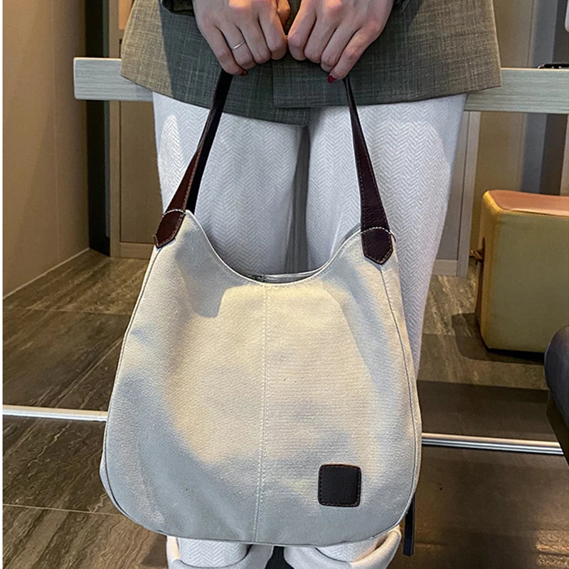 Canvas Shoulder Bag Women Multifunction Handbags And Purse