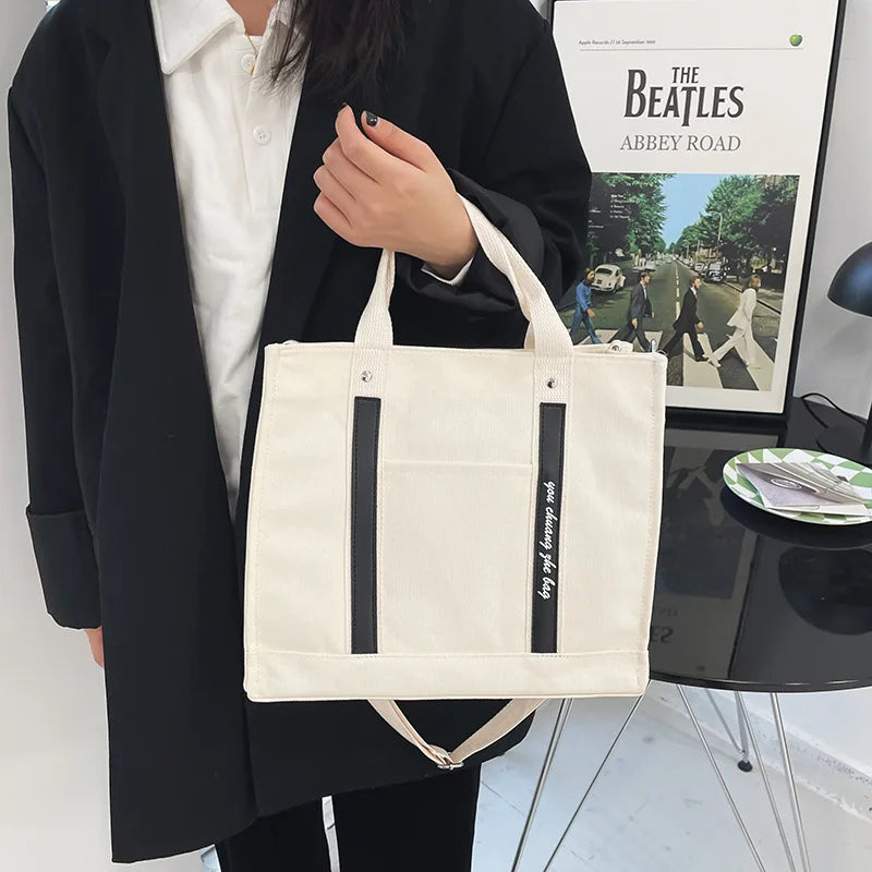 Canvas Tote Bag Women Handbags Messenger Bag Casual Large Capacity Shoulder Bags