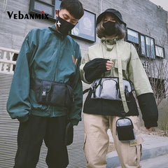 Canvas Waist Bag Belt Unisex Streetwear Functional Kanye Tactical Bag
