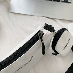 Canvas Women Bag Female Solid Crossbody Messenger Bag Letter Shoulder Handbags