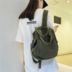 Canvas Women Bag Small Backpack Female School Bag for Teenage Girls