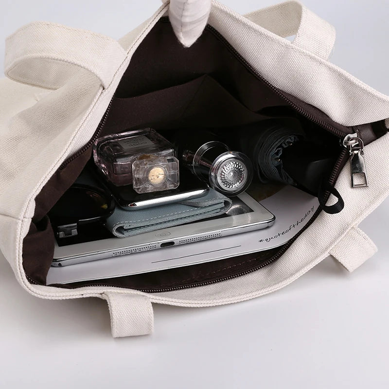 Canvas Women Handbags Vintage Female Shoulder bags Ladies Shopping Travel Bag
