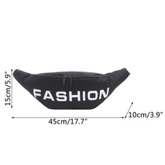 Canvas Women Waist Pack Casual Adjustable Belt Zipper Chest Bags