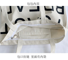 Canvas Women's Shoulder Bags Large Capacity Ladies Carry Shopping Bag