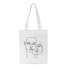 Cartoon Abstract Canvas Women Large Capacity Casual Printing Shoulder Bag